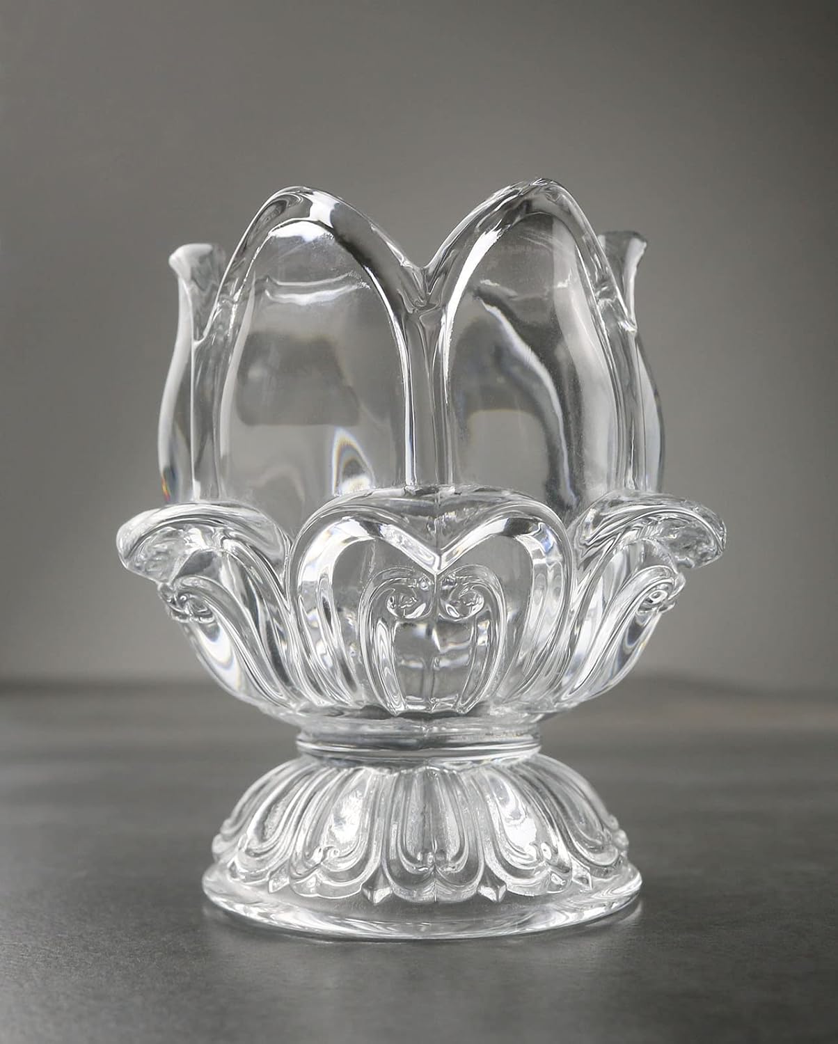 Transparent Lotus-Shaped Toothpick Holder Crystal-Style Decorative Organizer for Dining Table, Living Room, Office, and Hotel