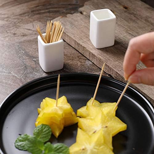2 Pcs Ceramic Toothpick Holders