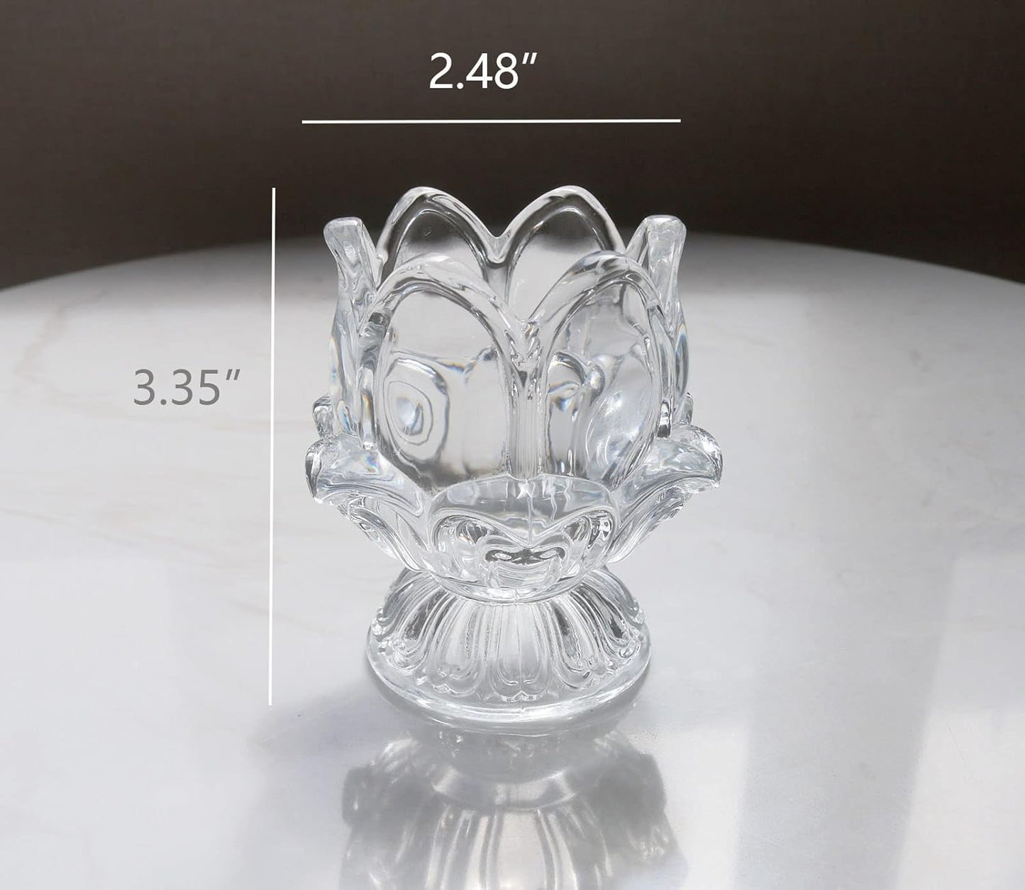 Transparent Lotus-Shaped Toothpick Holder Crystal-Style Decorative Organizer for Dining Table, Living Room, Office, and Hotel